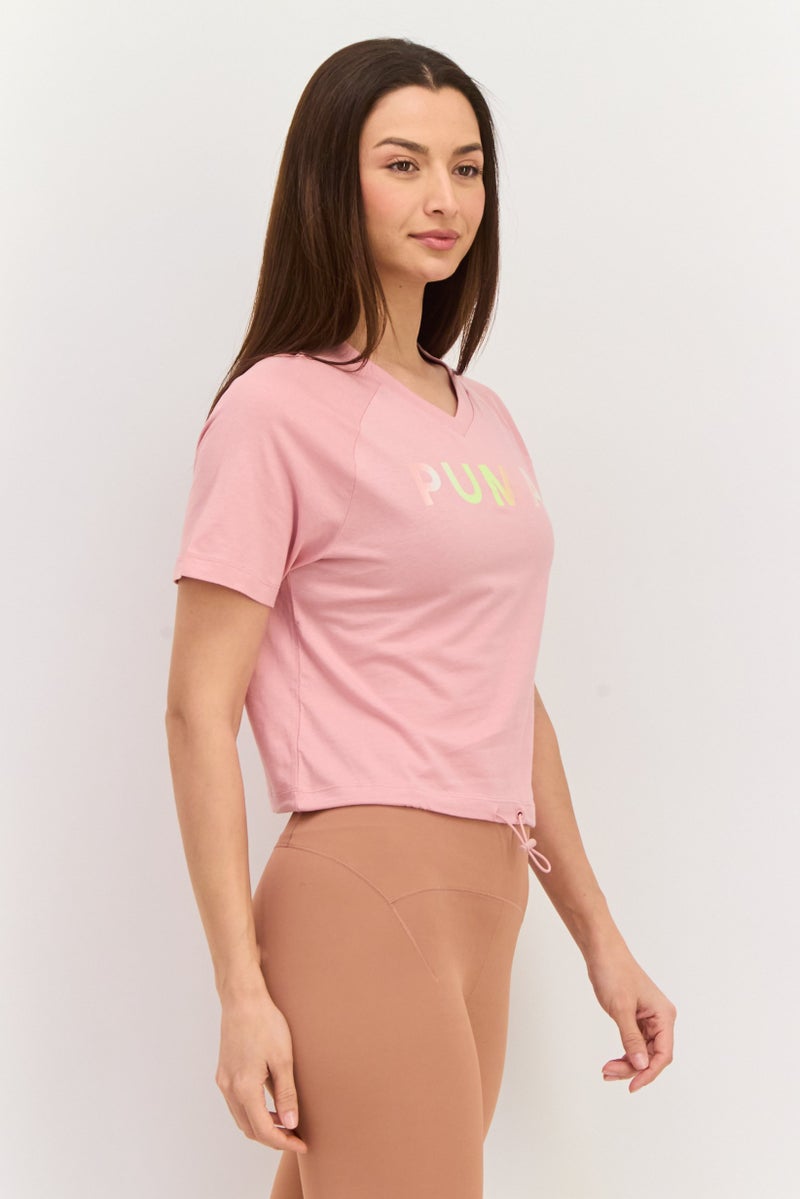 PUMA Women Sportswear Fit Short Sleeves Outdoor Top, Peach - Image 4